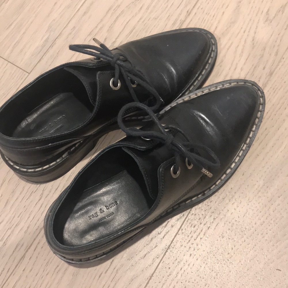 Rag&bone black leather oxfords